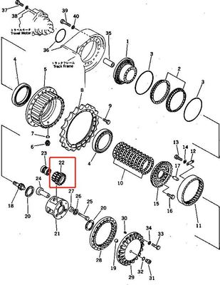 PC300-3 207-27-00040 Gear planetary 2072700040 PC300-3 Bagian kotak gigi